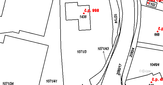 Králíky 39416127 na parcele st. 1101 v KÚ Králíky, Katastrální mapa