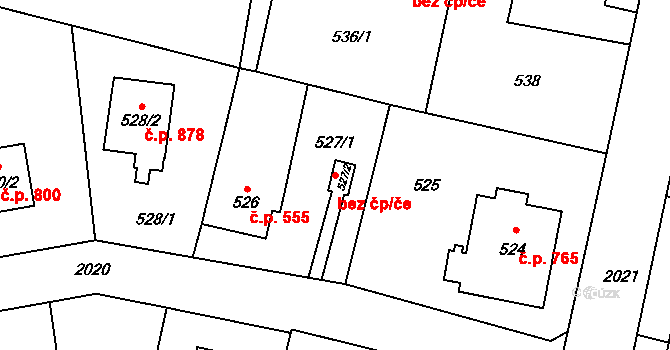Praha 40480127 na parcele st. 527/2 v KÚ Kbely, Katastrální mapa