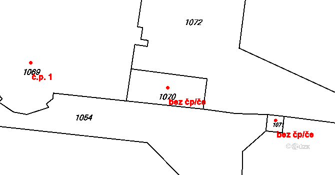Neveklov 41753127 na parcele st. 1070 v KÚ Neveklov, Katastrální mapa
