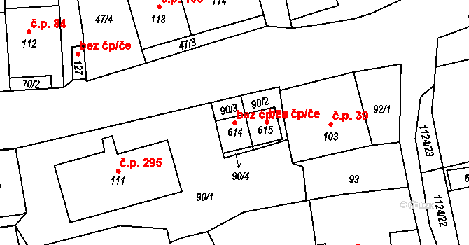 Čkyně 42812127 na parcele st. 614 v KÚ Čkyně, Katastrální mapa