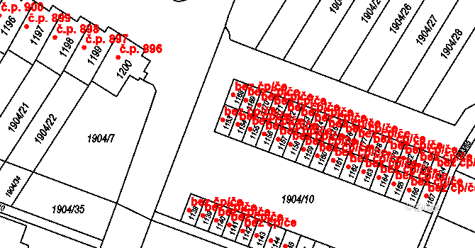 Opava 43784127 na parcele st. 1154 v KÚ Kateřinky u Opavy, Katastrální mapa