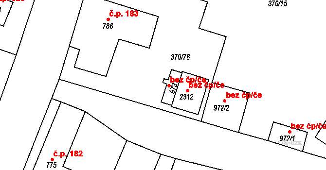 Planá 44044127 na parcele st. 973 v KÚ Planá u Mariánských Lázní, Katastrální mapa