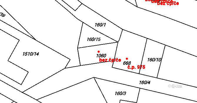 Litovel 47360127 na parcele st. 1060 v KÚ Litovel, Katastrální mapa