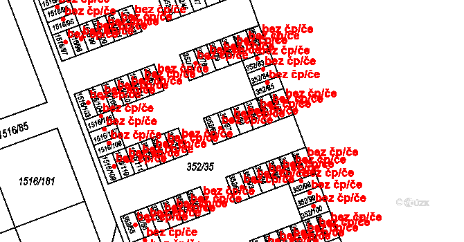 Březnice 48853127 na parcele st. 352/87 v KÚ Březnice, Katastrální mapa