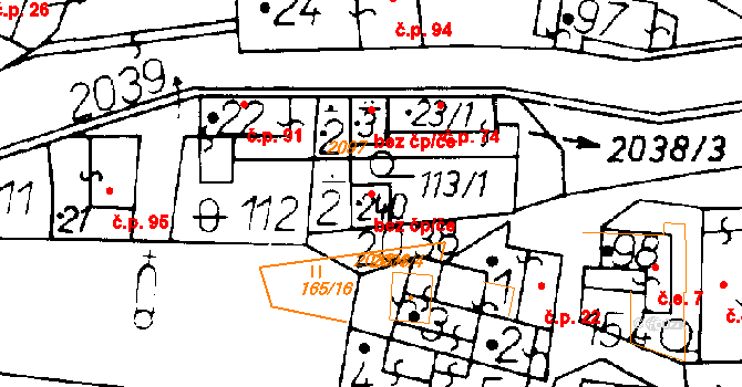 Mšené-lázně 81600127 na parcele st. 240 v KÚ Ředhošť, Katastrální mapa