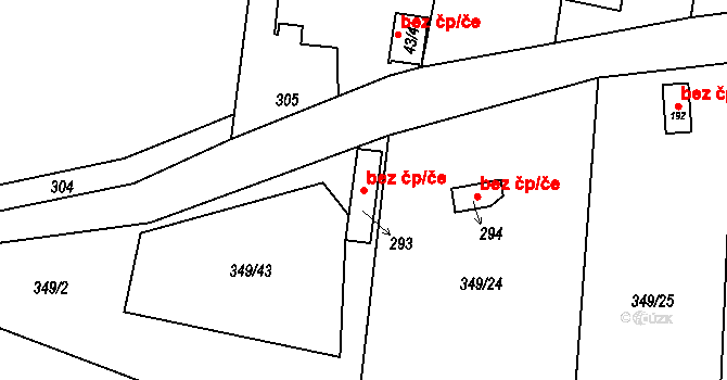 Choťánky 115118128 na parcele st. 293 v KÚ Choťánky, Katastrální mapa