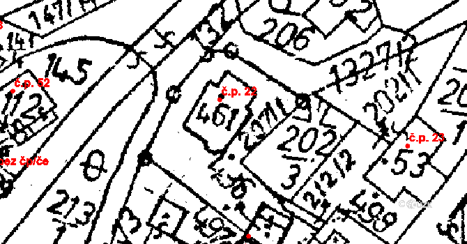 Markvartice 22, Jablonné v Podještědí na parcele st. 461 v KÚ Markvartice v Podještědí, Katastrální mapa