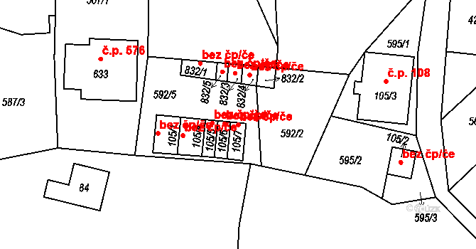 Lučany nad Nisou 38435128 na parcele st. 105/7 v KÚ Lučany nad Nisou, Katastrální mapa