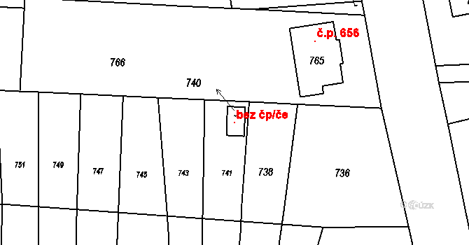 Těrlicko 38759128 na parcele st. 740 v KÚ Horní Těrlicko, Katastrální mapa