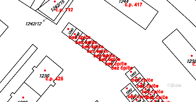 Vrbno pod Pradědem 40187128 na parcele st. 1250 v KÚ Vrbno pod Pradědem, Katastrální mapa