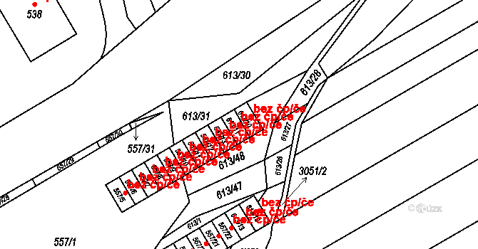 Zbýšov 42496128 na parcele st. 613/11 v KÚ Zbýšov u Oslavan, Katastrální mapa