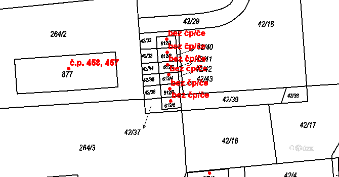 Dolní Bousov 42884128 na parcele st. 612/5 v KÚ Dolní Bousov, Katastrální mapa
