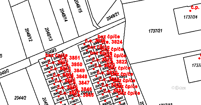 Havířov 44614128 na parcele st. 2045/40 v KÚ Prostřední Suchá, Katastrální mapa