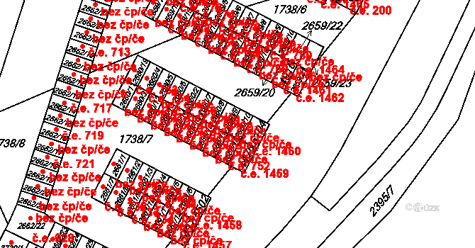 Cheb 44643128 na parcele st. 2660/10 v KÚ Cheb, Katastrální mapa