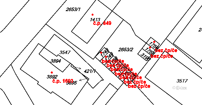 Humpolec 45233128 na parcele st. 1748 v KÚ Humpolec, Katastrální mapa