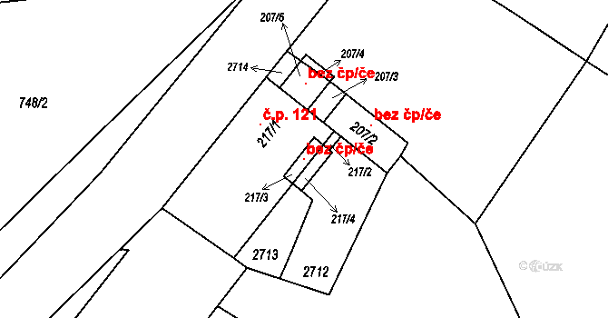Ludkovice 119160129 na parcele st. 217/3 v KÚ Ludkovice, Katastrální mapa