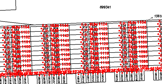 Klokoty 1131, Tábor na parcele st. 911 v KÚ Klokoty, Katastrální mapa