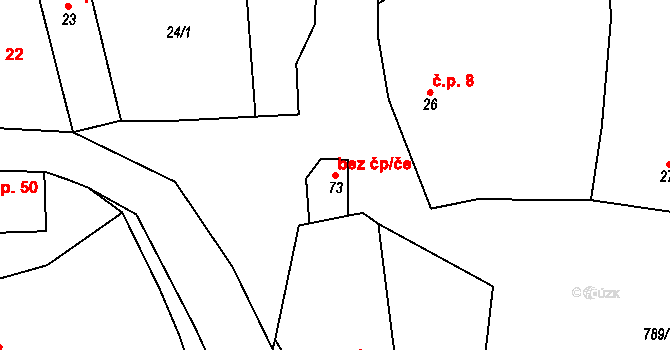 Lašovice 38600129 na parcele st. 73 v KÚ Lašovice, Katastrální mapa