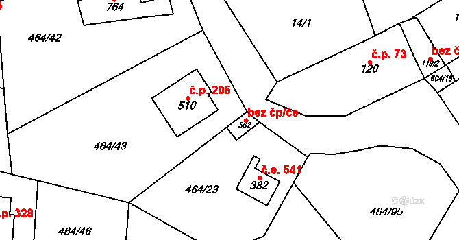 Třebotov 39601129 na parcele st. 562 v KÚ Třebotov, Katastrální mapa