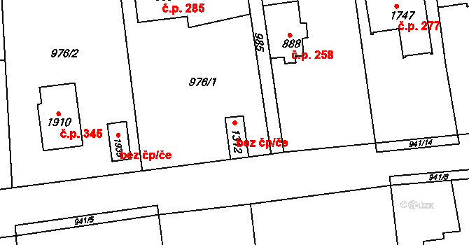 Broumov 40074129 na parcele st. 1312 v KÚ Broumov, Katastrální mapa