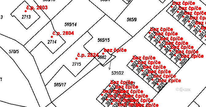 Jablonec nad Nisou 41625129 na parcele st. 5662 v KÚ Jablonec nad Nisou, Katastrální mapa