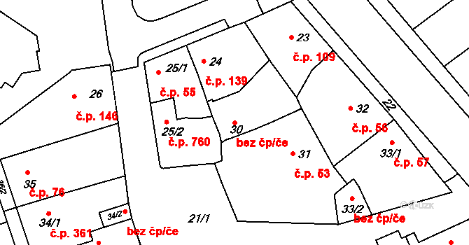 Planá nad Lužnicí 47504129 na parcele st. 30 v KÚ Planá nad Lužnicí, Katastrální mapa
