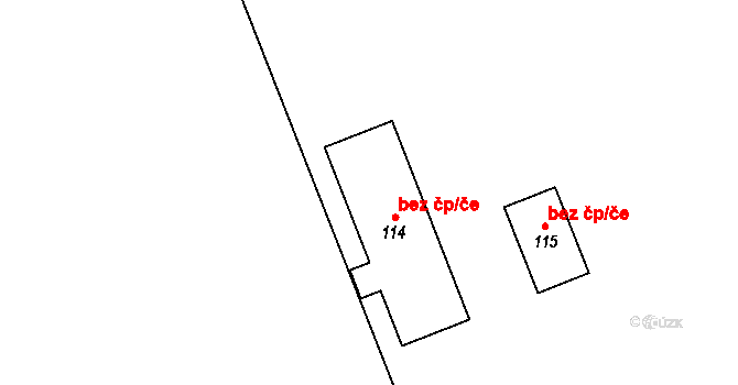 Hrochův Týnec 47811129 na parcele st. 114 v KÚ Stíčany, Katastrální mapa