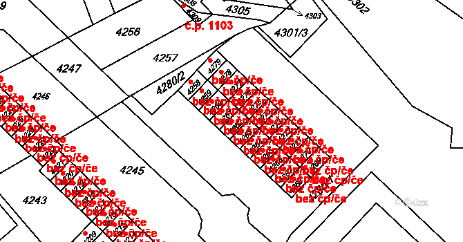 Vsetín 48314129 na parcele st. 4262 v KÚ Vsetín, Katastrální mapa