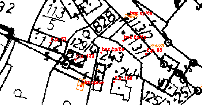 Seletice 48505129 na parcele st. 243 v KÚ Seletice, Katastrální mapa