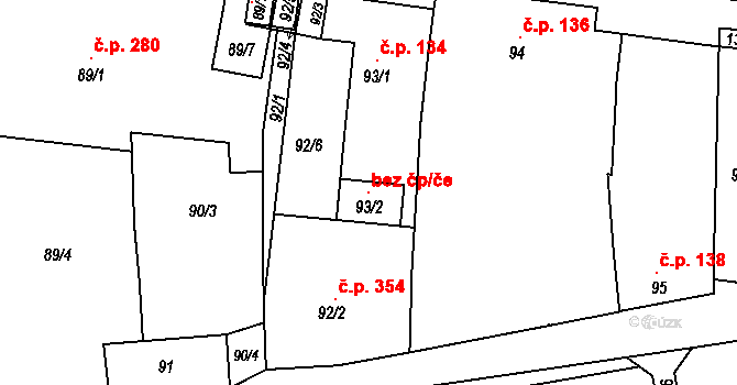 Sedlec 120758130 na parcele st. 93/2 v KÚ Sedlec u Mikulova, Katastrální mapa