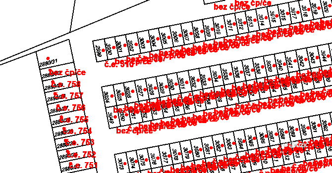 Orlová 38220130 na parcele st. 3029 v KÚ Horní Lutyně, Katastrální mapa
