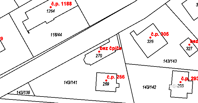 Jesenice 39580130 na parcele st. 270 v KÚ Jesenice u Prahy, Katastrální mapa