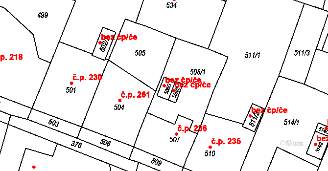 Bohumín 43959130 na parcele st. 508/3 v KÚ Skřečoň, Katastrální mapa