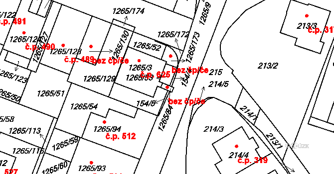 Litoměřice 48756130 na parcele st. 1265/84 v KÚ Pokratice, Katastrální mapa