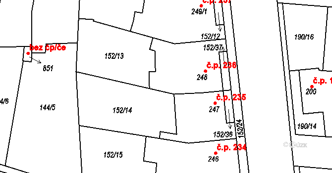 Dobroměřice 52128130 na parcele st. 248 v KÚ Dobroměřice, Katastrální mapa