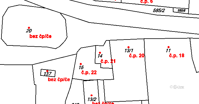 Svrkyně 21, Katastrální mapa