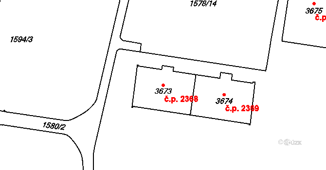 Dvůr Králové nad Labem 2368 na parcele st. 3673 v KÚ Dvůr Králové nad Labem, Katastrální mapa