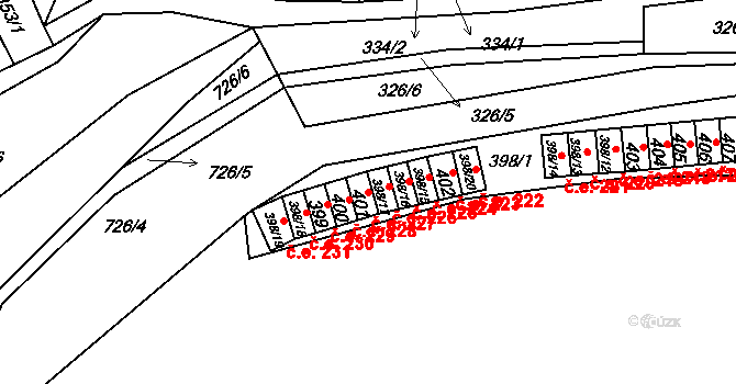Ostopovice 227, Katastrální mapa
