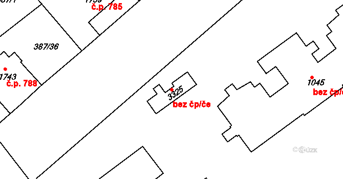 Jičín 39779131 na parcele st. 3325 v KÚ Jičín, Katastrální mapa