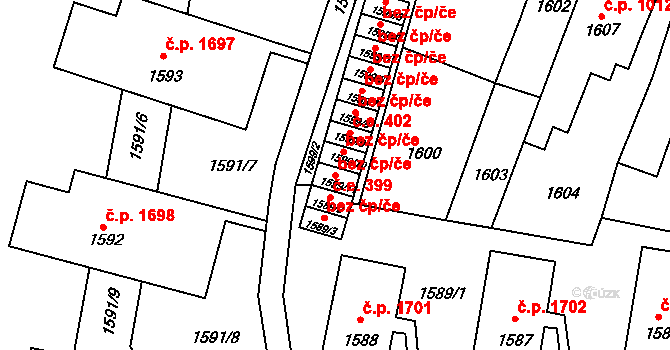 Litoměřice 41088131 na parcele st. 1599/11 v KÚ Litoměřice, Katastrální mapa