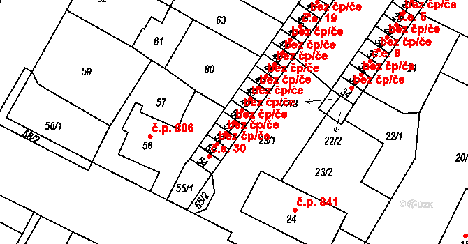 Lovosice 41117131 na parcele st. 51 v KÚ Lovosice, Katastrální mapa