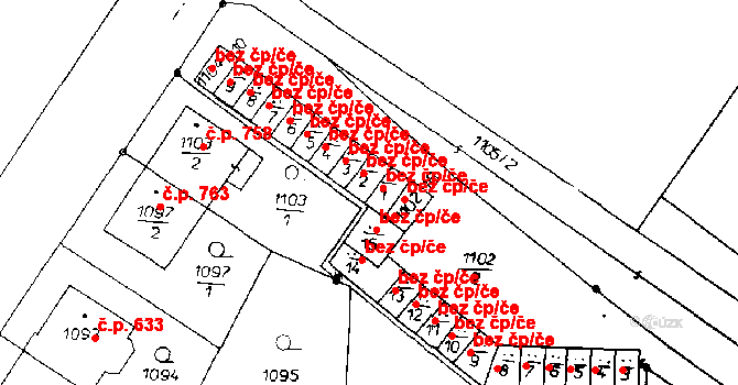 Poděbrady 41227131 na parcele st. 1104/2 v KÚ Poděbrady, Katastrální mapa