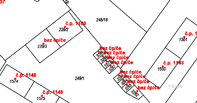 Čáslav 44022131 na parcele st. 3289 v KÚ Čáslav, Katastrální mapa