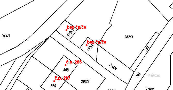 Sedlec-Prčice 45434131 na parcele st. 172/4 v KÚ Sedlec u Votic, Katastrální mapa