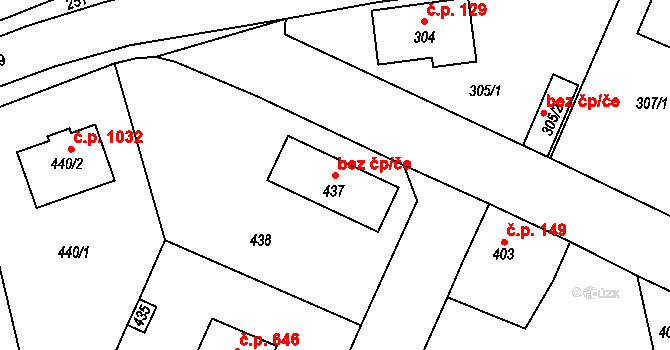 Řevnice 45712131 na parcele st. 437 v KÚ Řevnice, Katastrální mapa