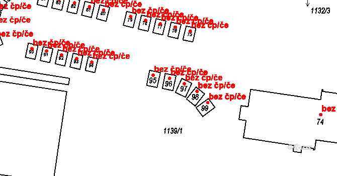 Jindřichovice 45845131 na parcele st. 96 v KÚ Jindřichovice na Moravě, Katastrální mapa