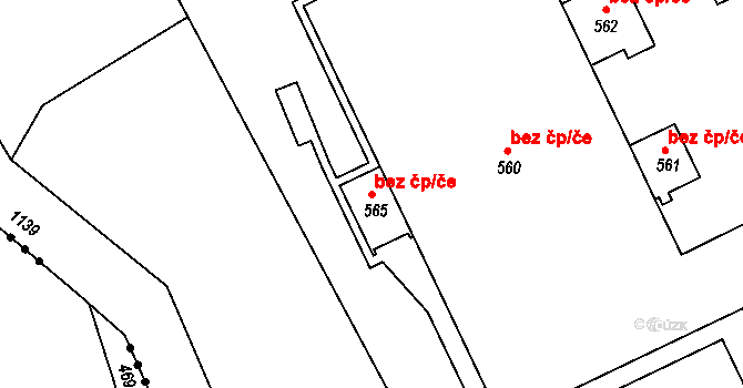 Broumov 46357131 na parcele st. 565 v KÚ Velká Ves u Broumova, Katastrální mapa