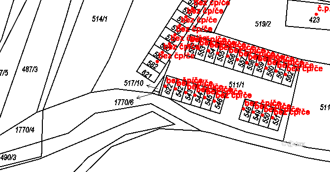 Skalná 49042131 na parcele st. 622 v KÚ Skalná, Katastrální mapa