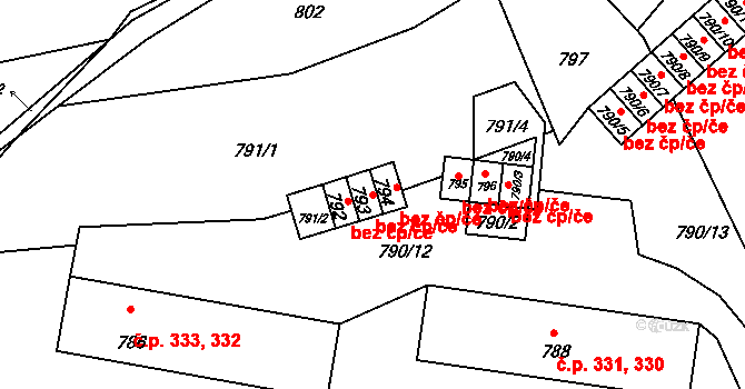 Krhová 50114131 na parcele st. 793 v KÚ Krhová, Katastrální mapa