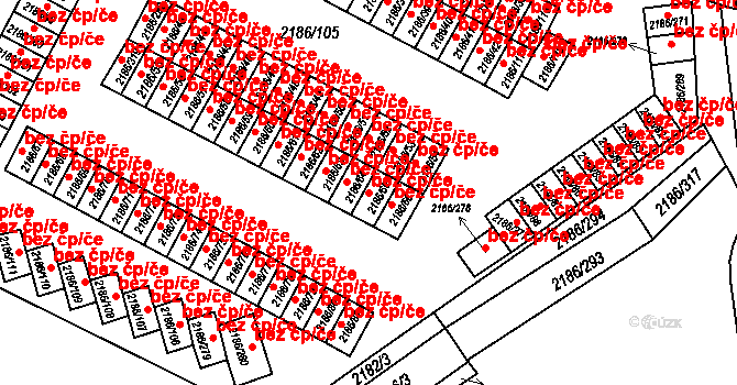 Dobruška 50152131 na parcele st. 2186/65 v KÚ Dobruška, Katastrální mapa